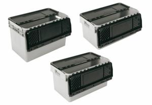 Caisses à couvercle solidaire