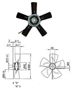 VENTILATEUR HELICOIDE A2E 300 AC47-01 EBMPAPST-XNW