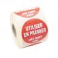 ETIQUETTE AMOVIBLE UTILISER EN PREMIER  Ø50 HACCP