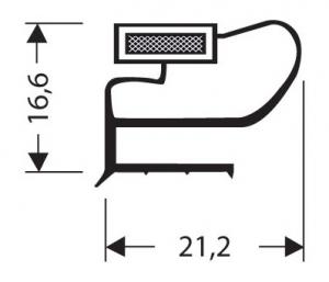 JOINT PVC PLAT AIMANTE POUR MEUBLES FRIGOS JPF-1110