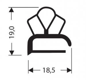JOINT PVC PLAT SANS AIMANT POUR MEUBLES FRIGOS JPF-0040