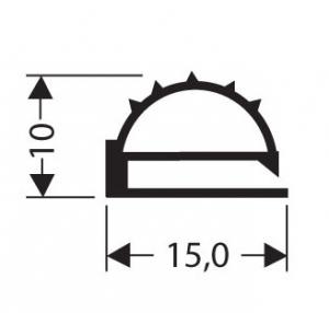 JOINT PVC PLAT SANS AIMANT POUR MEUBLES FRIGOS JPF-0131