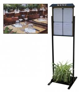 Porte menu extérieur sur pied