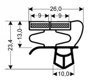 Profils PVC à clipser avec aimant JPC