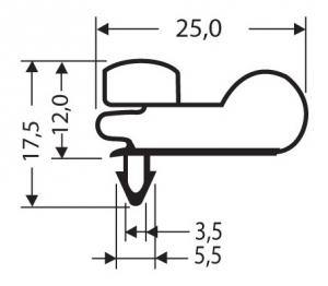 Profils PVC à clipser sans aimant JPC