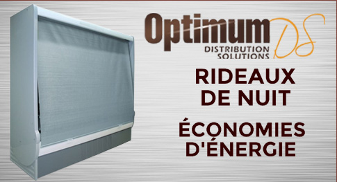 Rideaux de Nuit pour Vitrines Réfrigérées Professionnelles