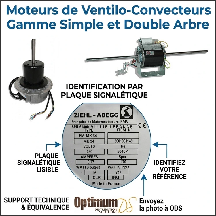Moteurs de ventilo-convecteurs