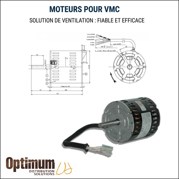 Moteurs pour VMC (Ventilation Mécanique Contrôlée)